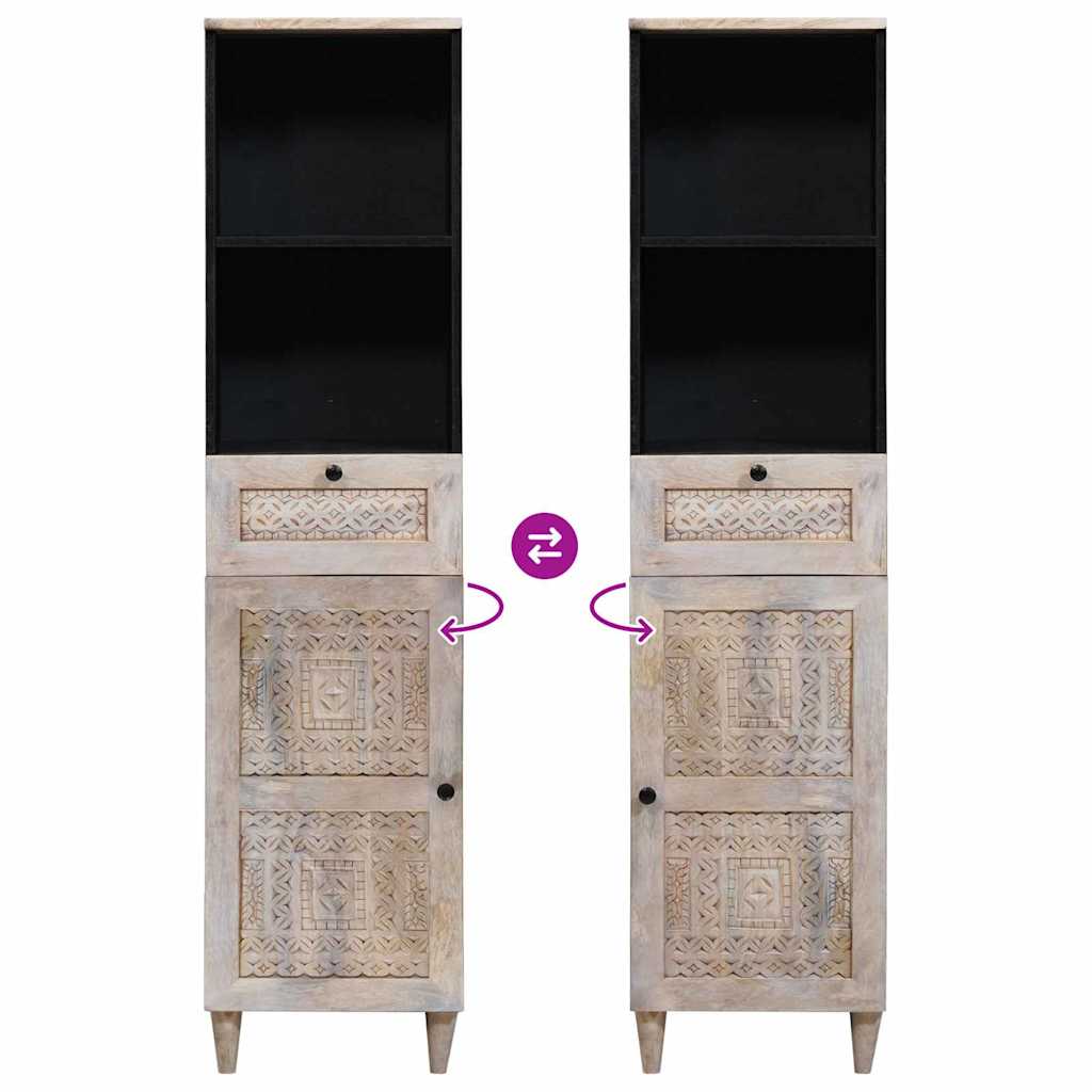 vidaXL Bathroom Cabinet White 38 x 33 x 160 cm Engineered Wood
