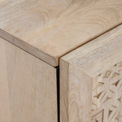 vidaXL Sideboard Bleached White 40 x 33 x 75 cm Solid Mango Wood