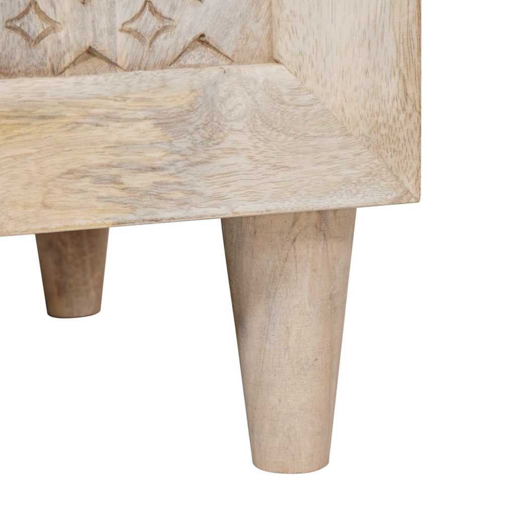 vidaXL Sideboard Bleached White 40 x 33 x 75 cm Solid Mango Wood