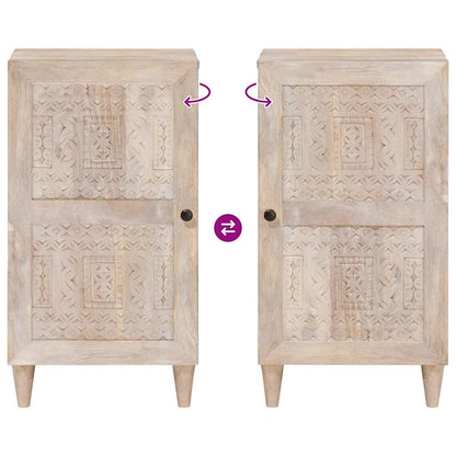 vidaXL Sideboard Bleached White 40 x 33 x 75 cm Solid Mango Wood