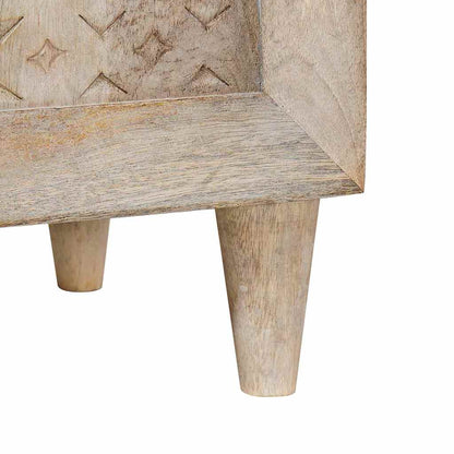 vidaXL Sideboard Bleached White 60 x 33 x 75 cm Solid Mango Wood