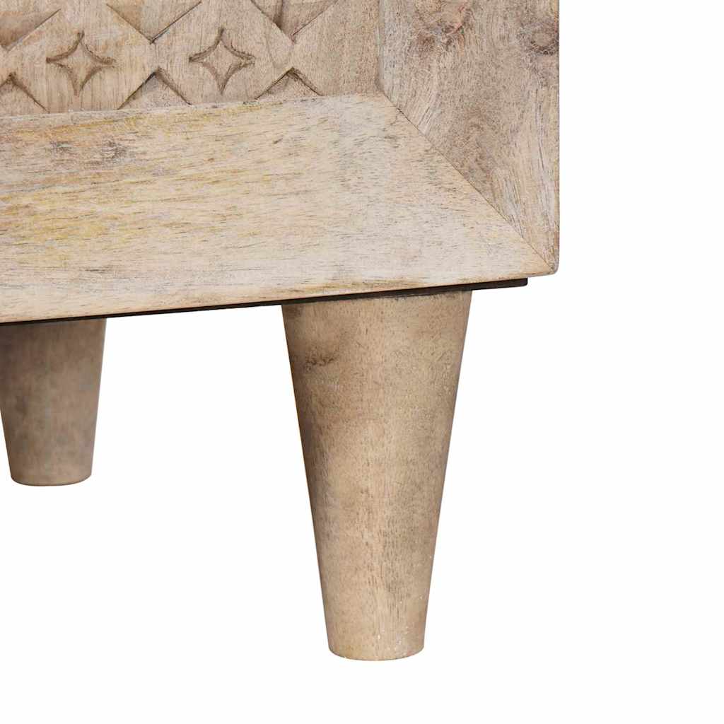 vidaXL Sideboard Bleached White 60 x 33 x 75 cm Solid Mango Wood