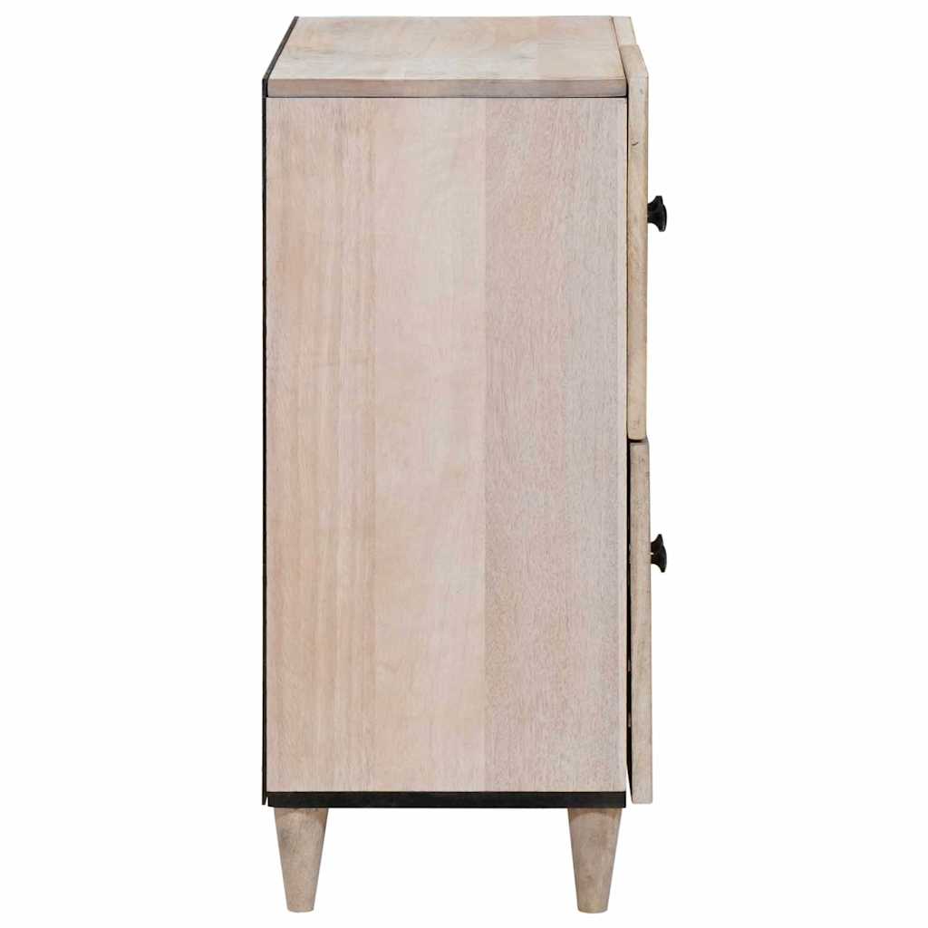 vidaXL Sideboard Bleached White 60 x 33 x 75 cm Solid Mango Wood