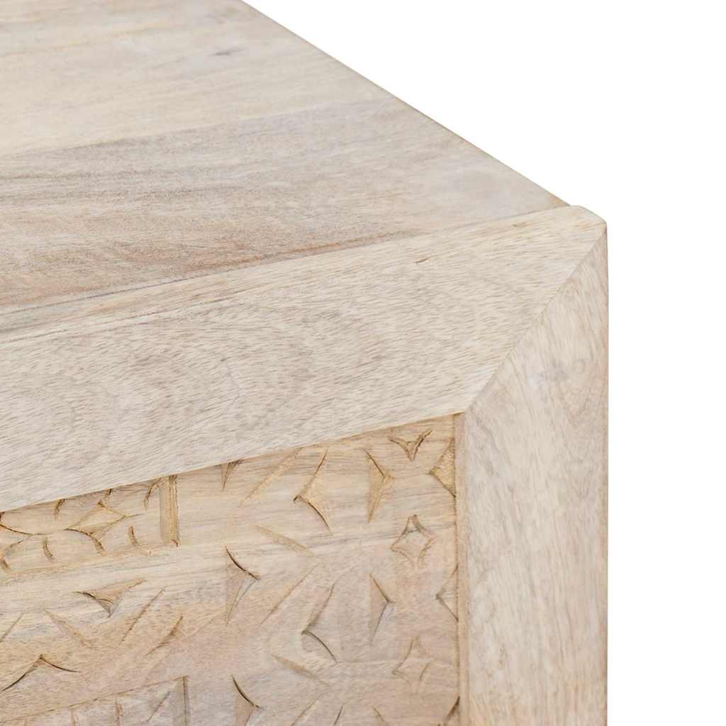 vidaXL Sideboard Bleached White 80 x 33 x 75 cm Solid Mango Wood