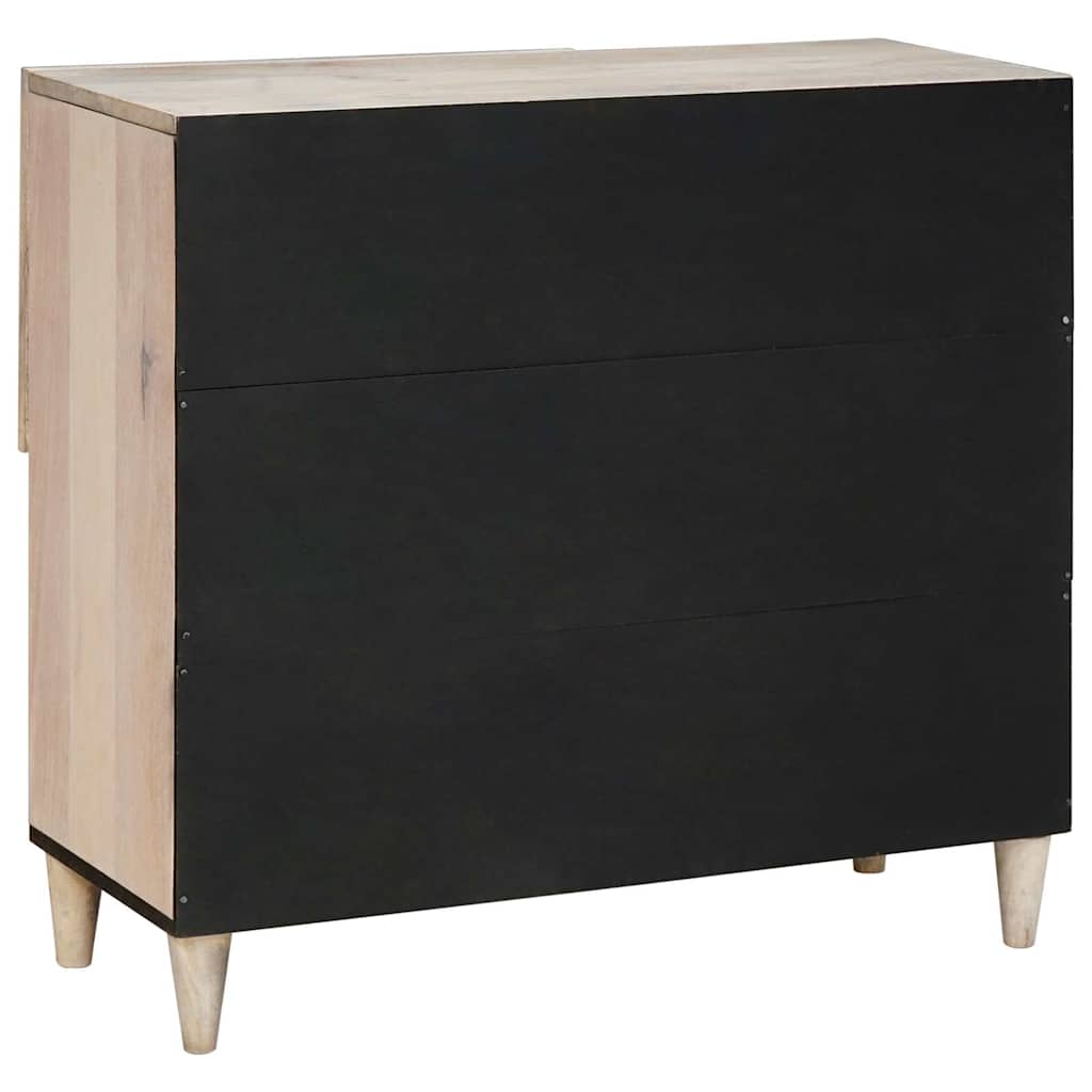vidaXL Sideboard Bleached White 80 x 33 x 75 cm Solid Mango Wood