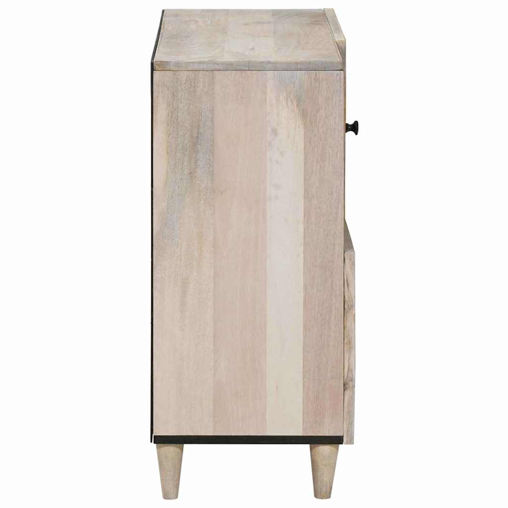 vidaXL Sideboard Bleached White 80 x 33 x 75 cm Solid Mango Wood