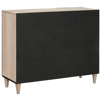 vidaXL Sideboard Bleached White 90 x 33 x 75 cm Solid Mango Wood