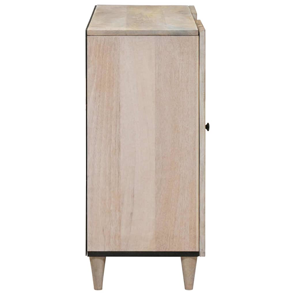 vidaXL Sideboard Bleached White 90 x 33 x 75 cm Solid Mango Wood