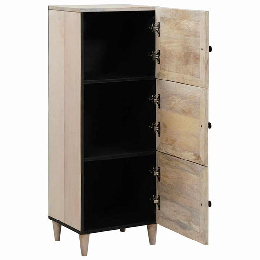vidaXL Highboard White 40 x 33 x 110 cm Solid mango wood