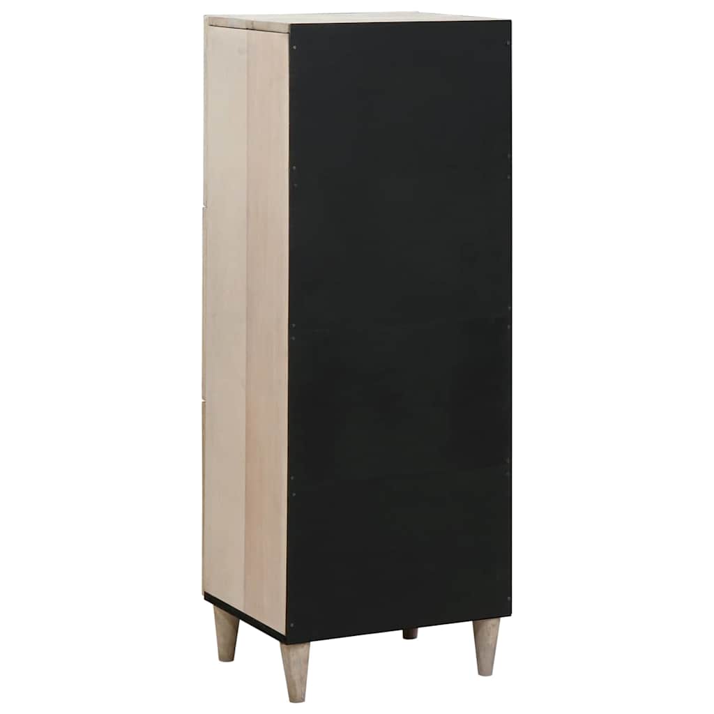 vidaXL Highboard White 40 x 33 x 110 cm Solid mango wood