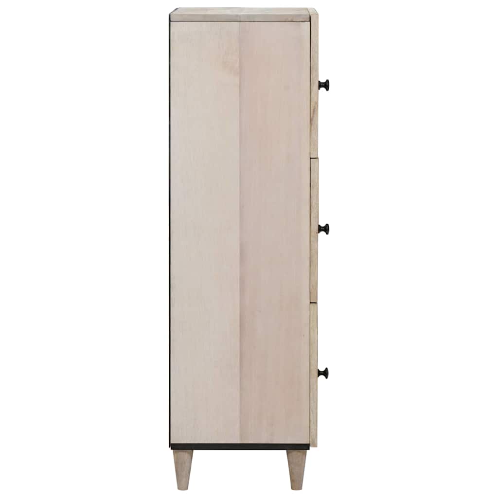 vidaXL Highboard White 40 x 33 x 110 cm Solid mango wood