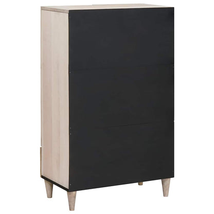 vidaXL Highboard White 60 x 33 x 100 cm Solid mango wood