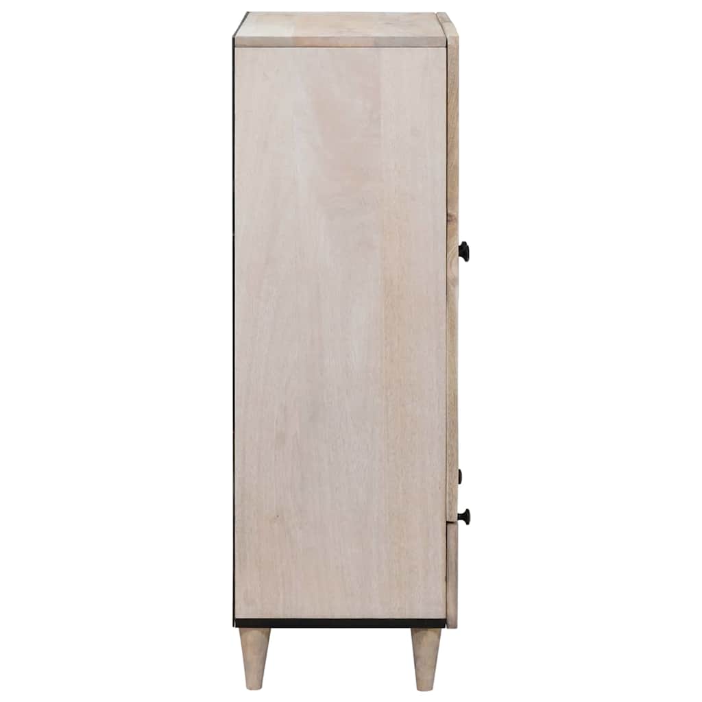 vidaXL Highboard White 60 x 33 x 100 cm Solid mango wood