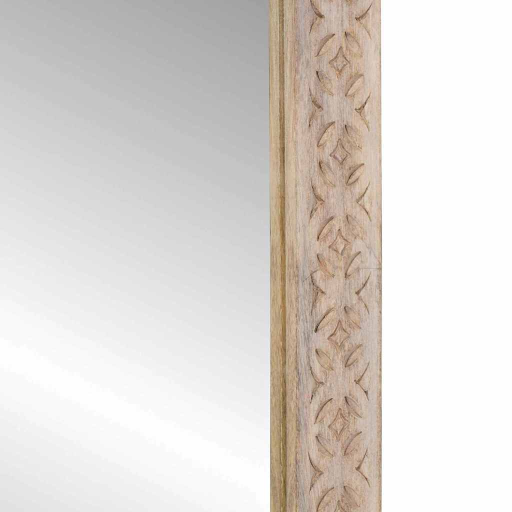 vidaXL Wall Mirror Bleached White 70 x 50 cm Engineered Wood and Glass