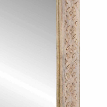 vidaXL Wall Mirror Bleached White 70 x 50 cm Engineered Wood and Glass