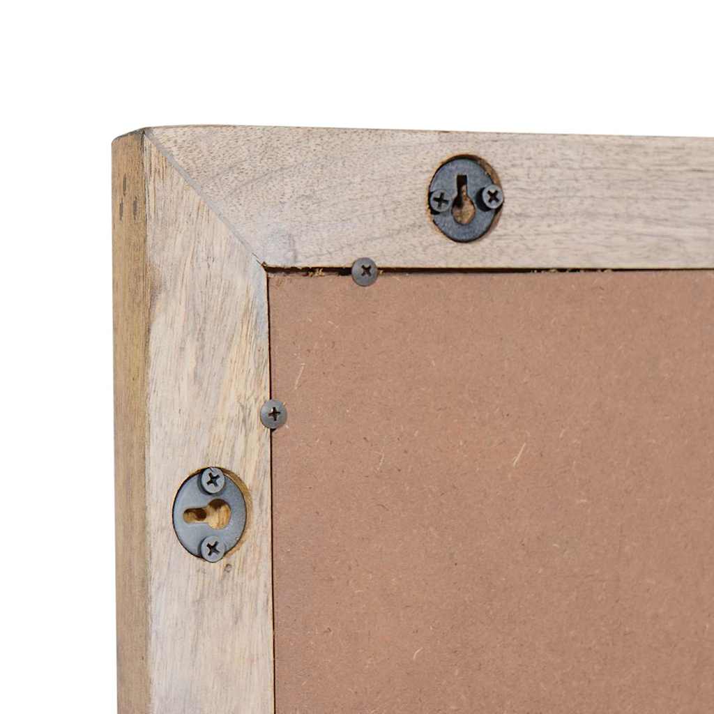 vidaXL Wall Mirror Bleached White 70 x 50 cm Engineered Wood and Glass