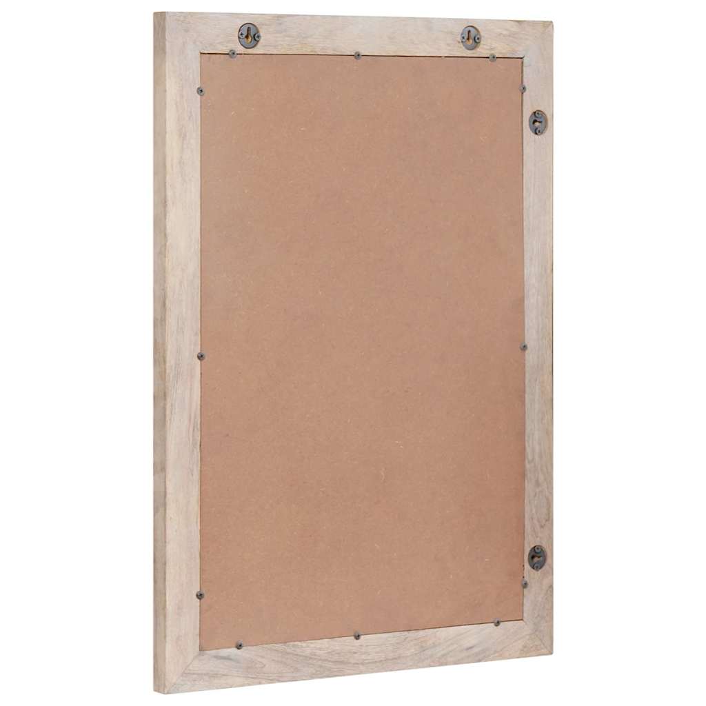 vidaXL Wall Mirror Bleached White 70 x 50 cm Engineered Wood and Glass