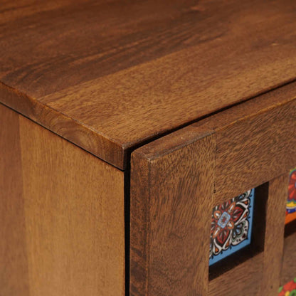 vidaXL Bedside Cabinet 2 pcs Brown 40 x 33 x 46 cm Solid Mango Wood