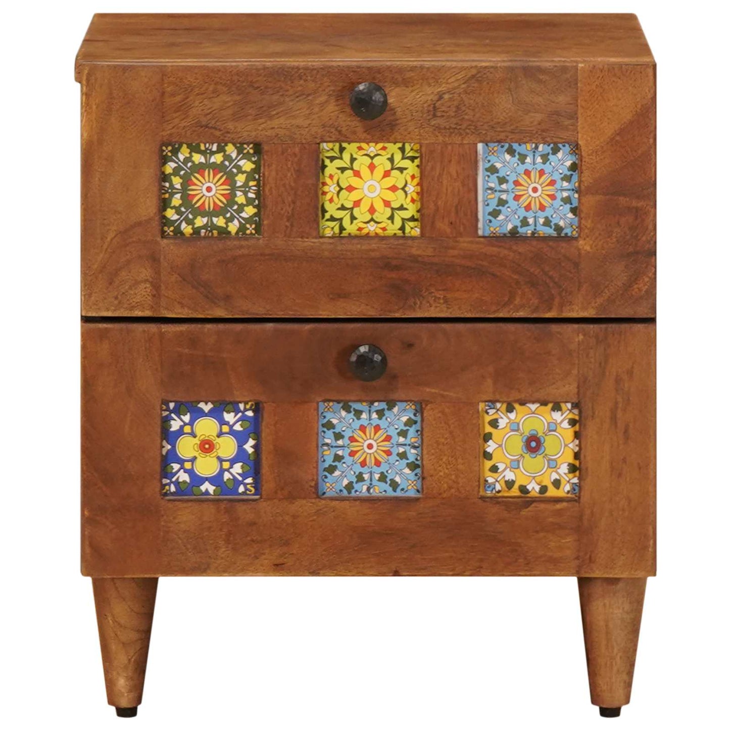 vidaXL Bedside Cabinet Brown 40 x 33 x 46 cm Solid Mango Wood