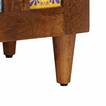 vidaXL Sideboard Walnut 60 x 33 x 75 cm Solid Mango Wood