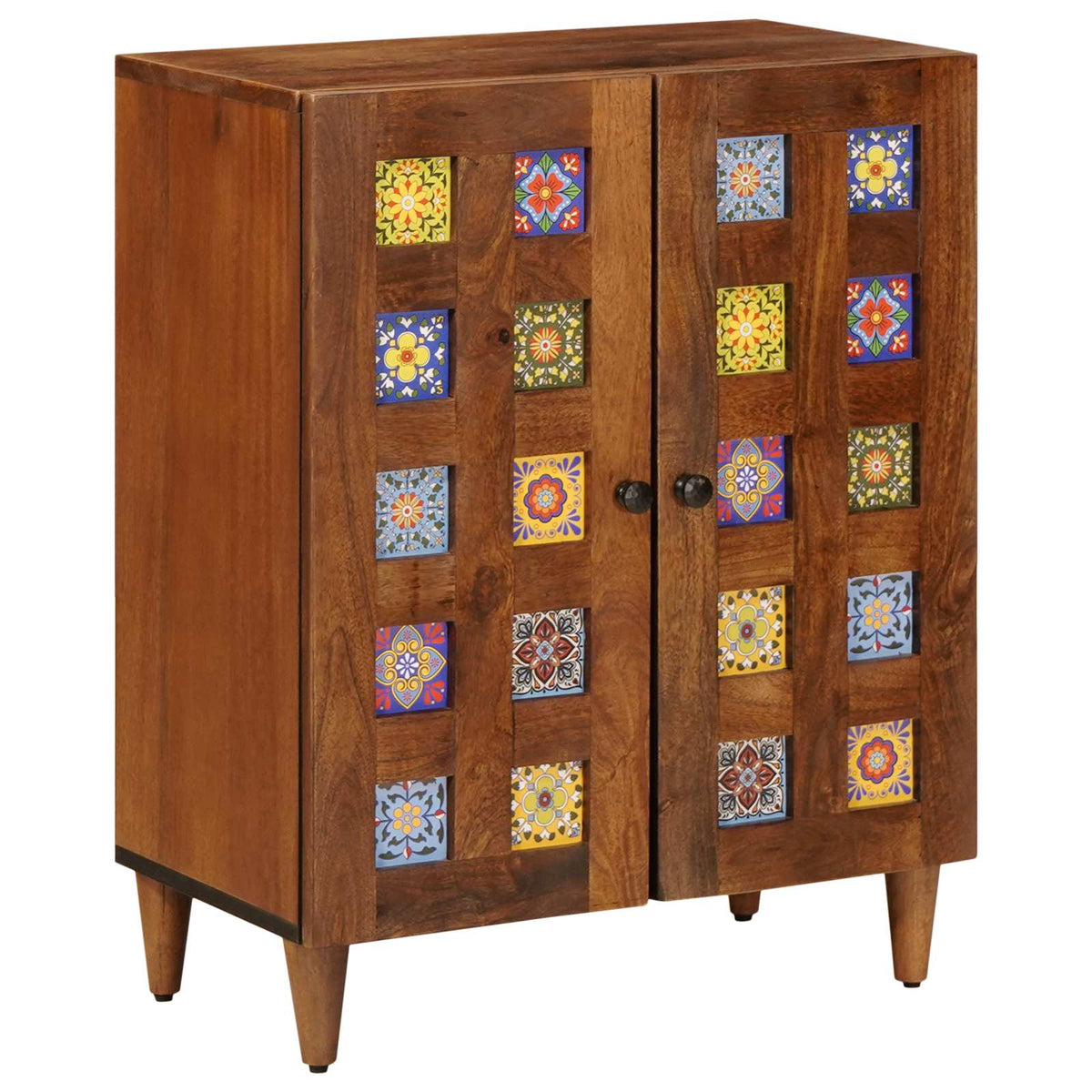 vidaXL Sideboard 60 x 33 x 75 cm Solid Mango Wood Walnut
