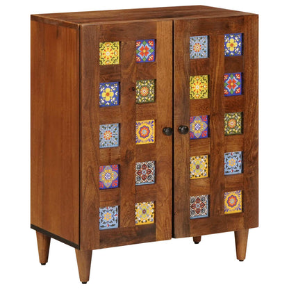 vidaXL Sideboard Walnut 60 x 33 x 75 cm Solid Mango Wood
