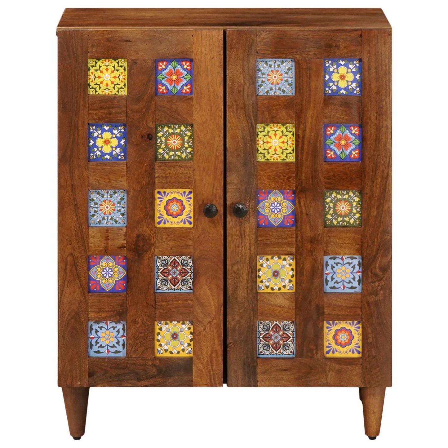 vidaXL Sideboard Walnut 60 x 33 x 75 cm Solid Mango Wood