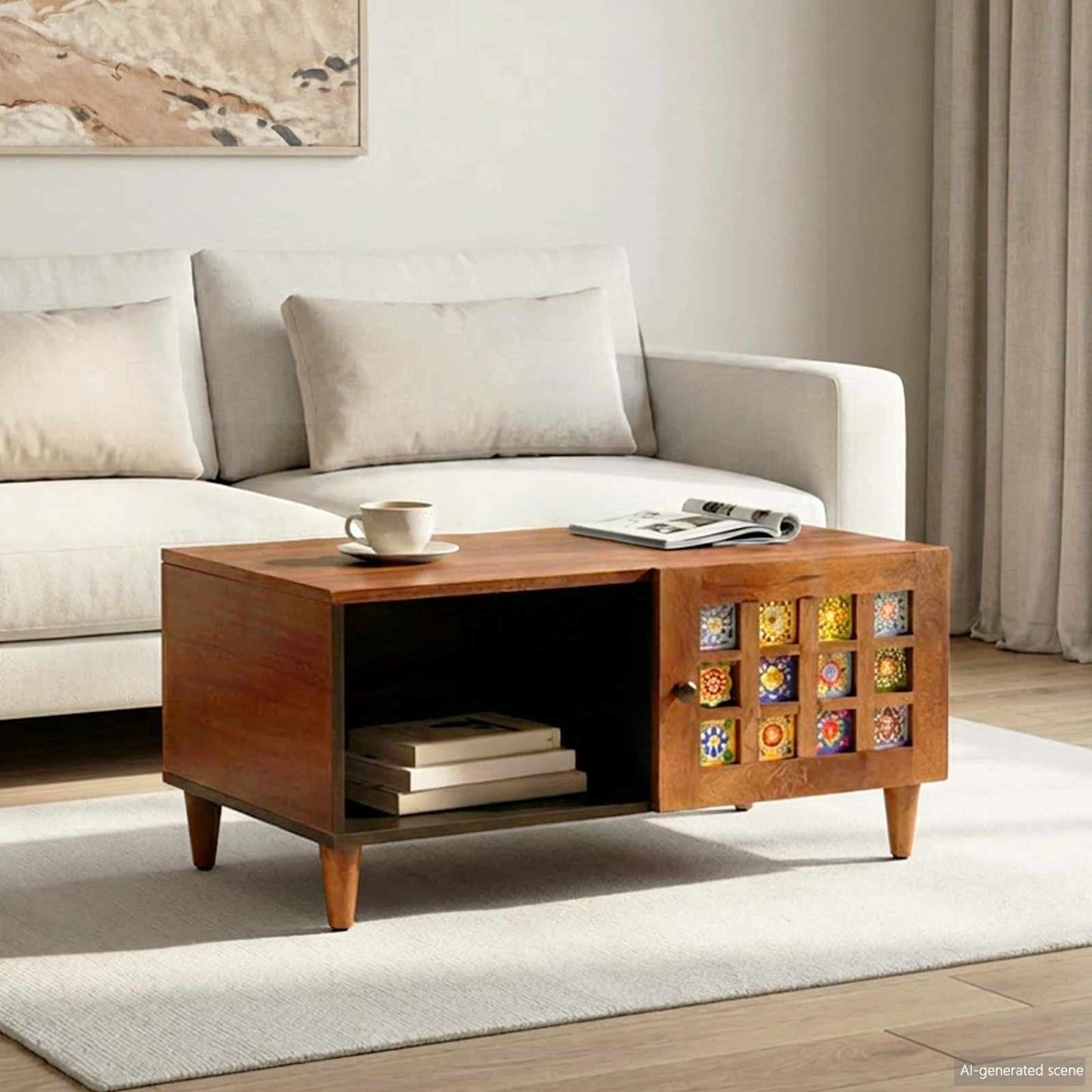 vidaXL Coffee Table Brown 80 x 50 x 40 cm Solid Mango Wood