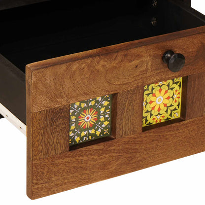 vidaXL Bedside Cabinet 2 pcs Brown 40 x 33 x 46 cm Solid Mango Wood