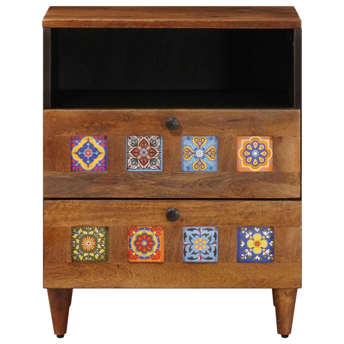 vidaXL Bedside Cabinet Brown 50 x 33 x 62 cm Solid Mango Wood