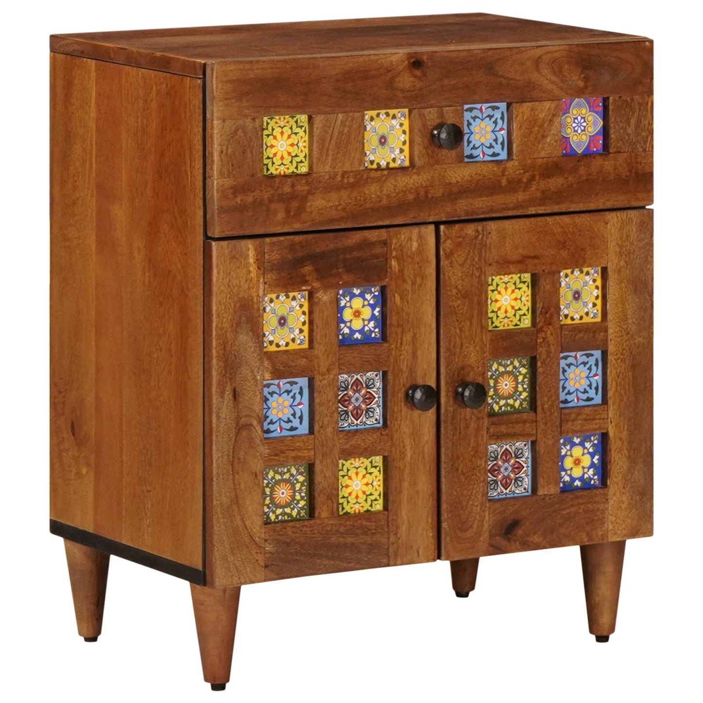 vidaXL Bedside Cabinet Brown 50 x 33 x 60 cm Solid Mango Wood