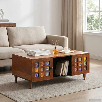 vidaXL Coffee Table Brown 100 x 54 x 40 cm Solid Mango Wood