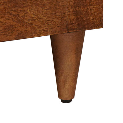 vidaXL TV Cabinet with Drawer Walnut 105 x 33 x 46 cm Solid Mango Wood