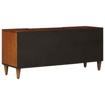 vidaXL TV Cabinet with Drawer Walnut 105 x 33 x 46 cm Solid Mango Wood