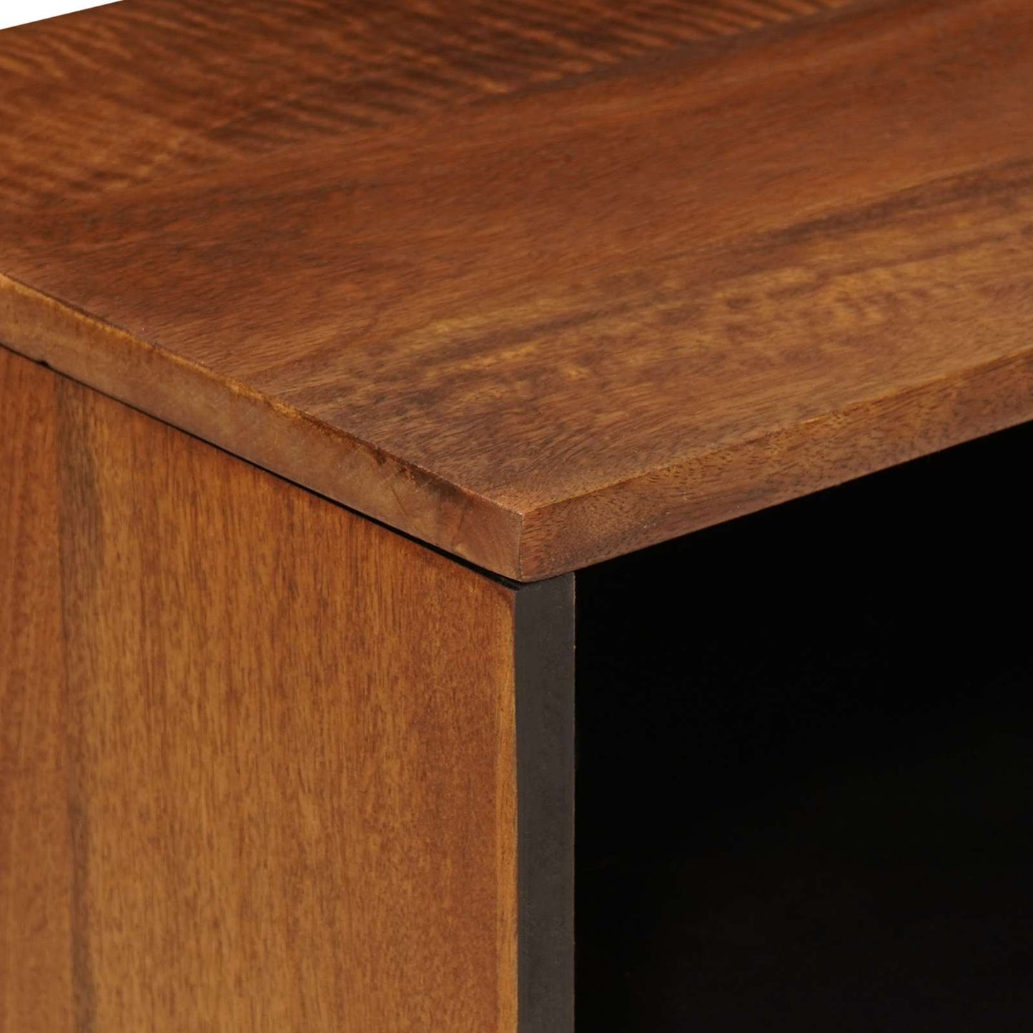 vidaXL TV Cabinet with Storage Walnut 80 x 33 x 46 cm Solid Mango Wood