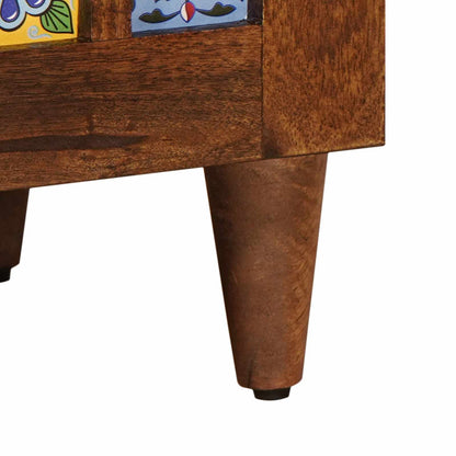 vidaXL TV Cabinet with Storage Walnut 80 x 33 x 46 cm Solid Mango Wood