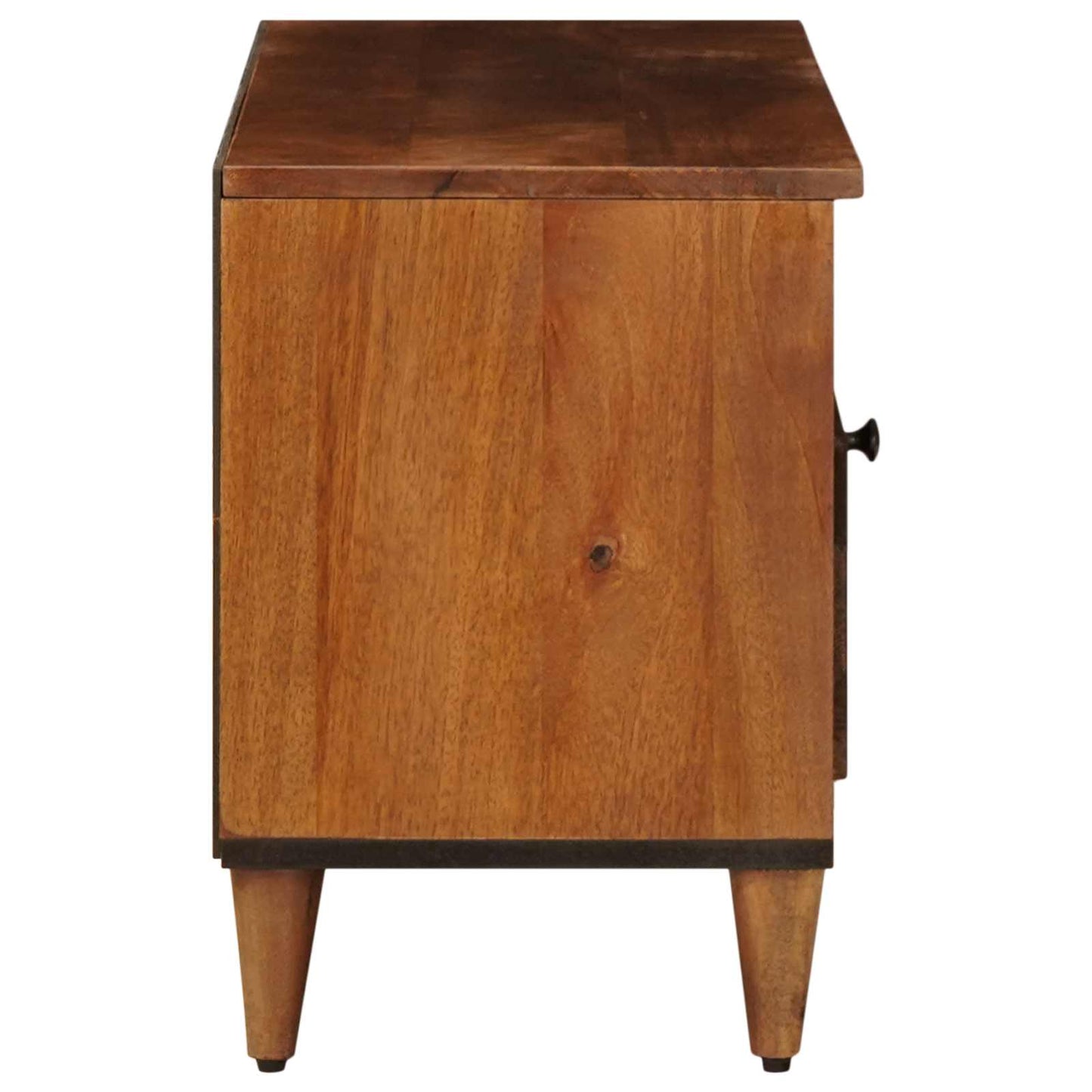 vidaXL TV Cabinet with Drawer Walnut 100 x 33 x 46 cm Solid Mango Wood