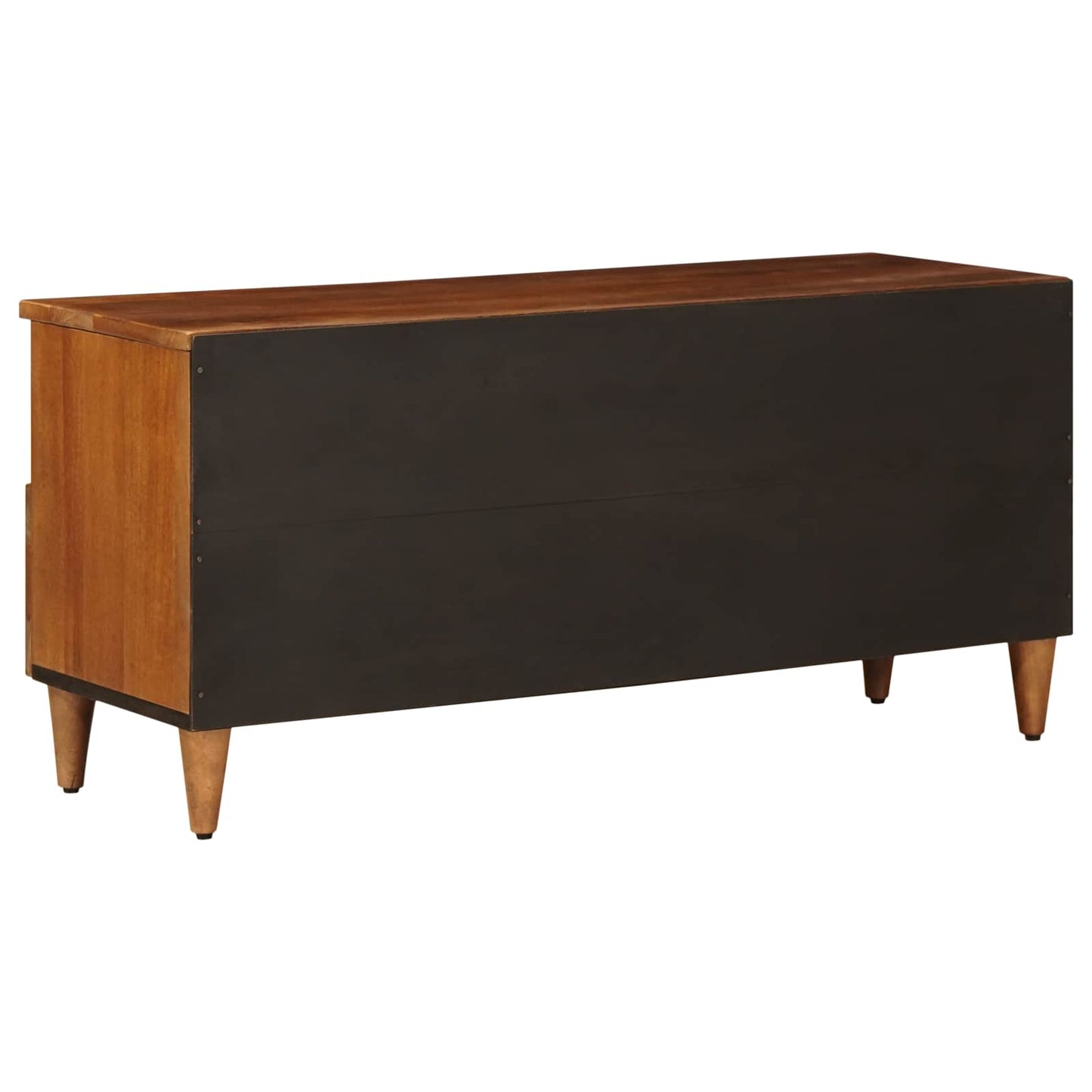 vidaXL TV Cabinet with Drawer Walnut 100 x 33 x 46 cm Solid Mango Wood