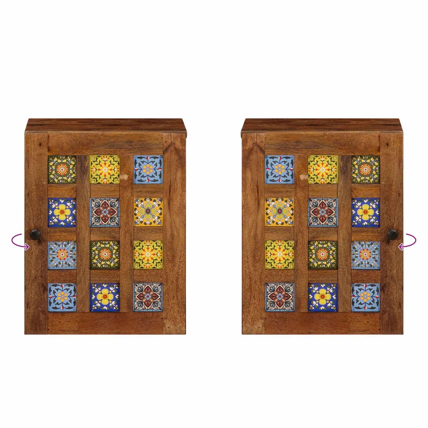 vidaXL Bathroom Hanging Cabinet with Storage Walnut 38 x 33 x 48 cm