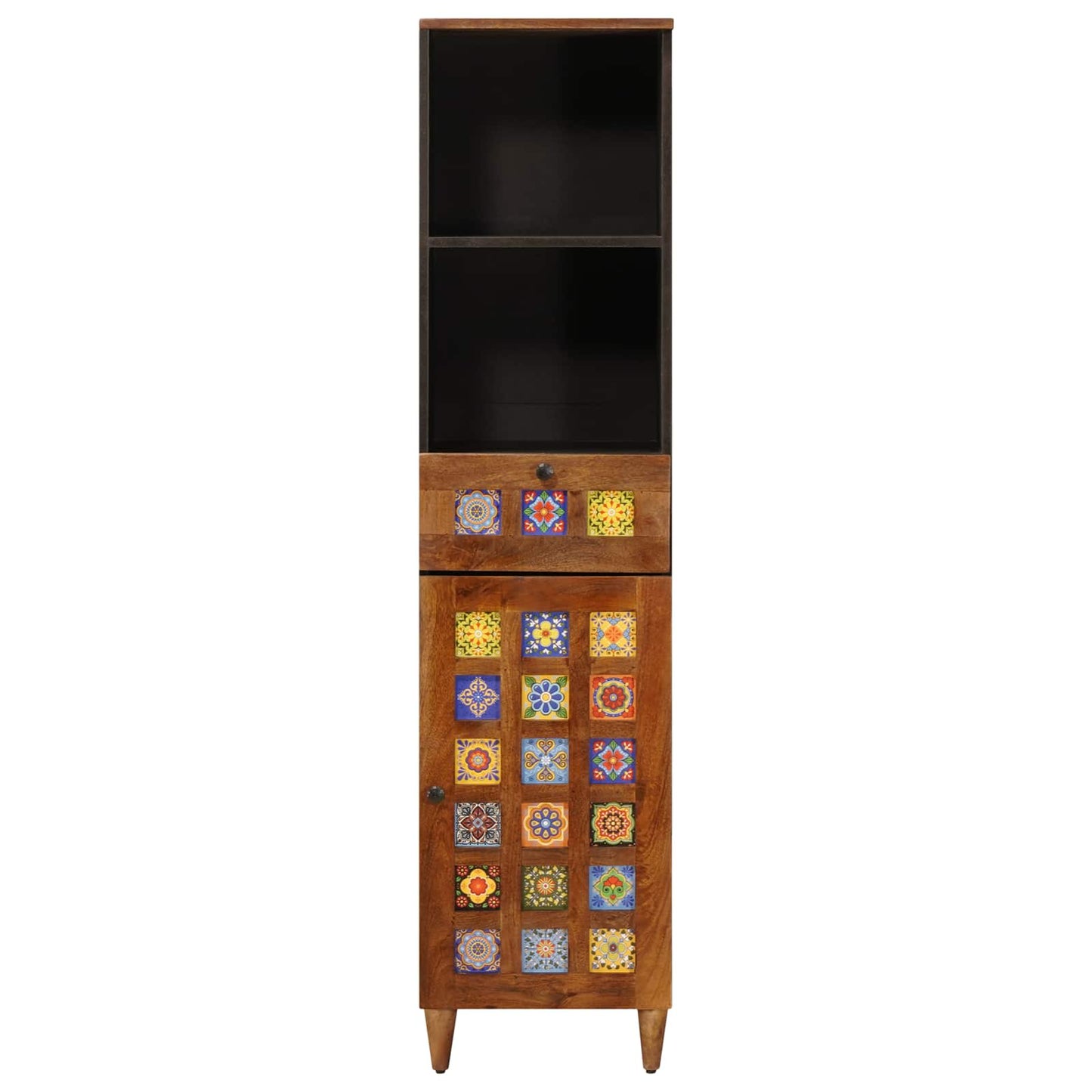 vidaXL Bathroom Cabinet with Drawer with Shelf Walnut 38 x 33 x 160 cm