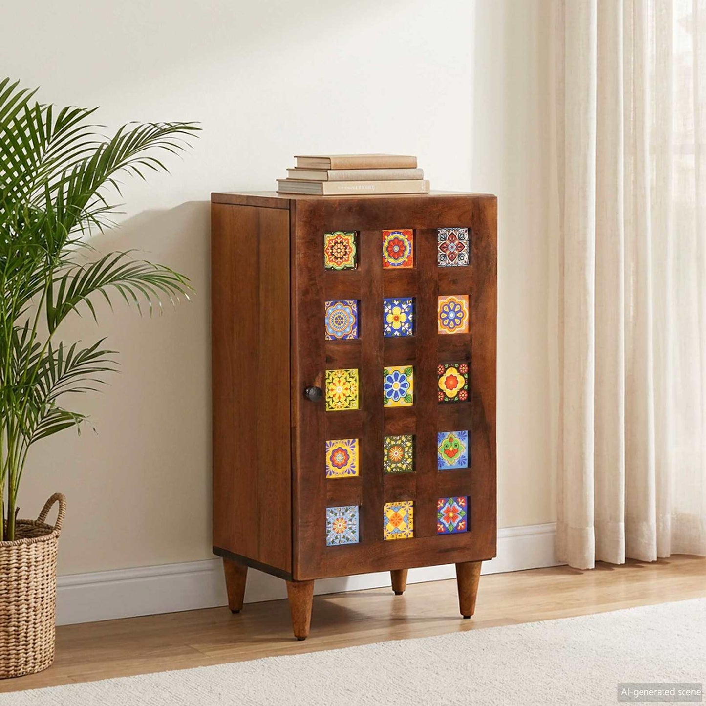 vidaXL Sideboard with Storage Walnut 40 x 33 x 75 cm Solid Mango Wood
