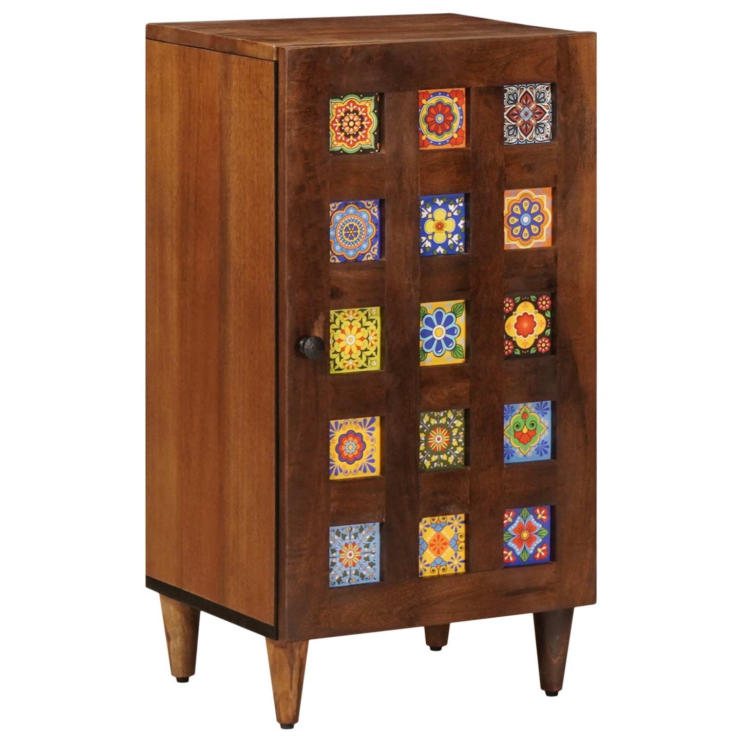 vidaXL Sideboard with Storage Walnut 40 x 33 x 75 cm Solid Mango Wood