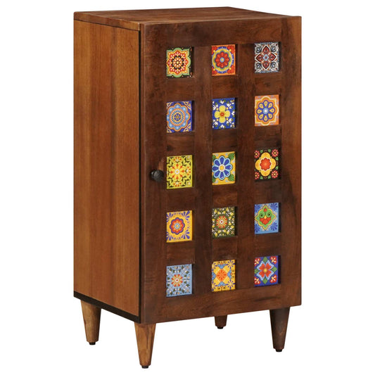 vidaXL Sideboard with Storage Walnut 40 x 33 x 75 cm Solid Mango Wood