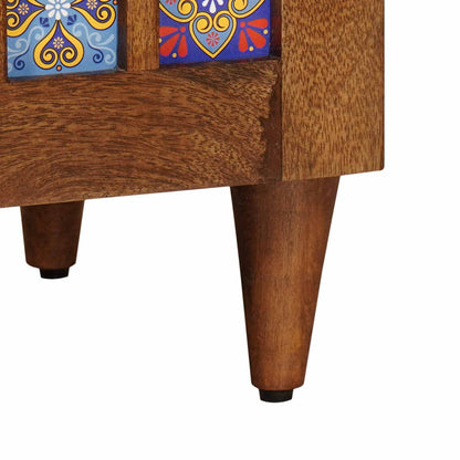 vidaXL Sideboard with Storage Walnut 60 x 33 x 75 cm Solid Mango Wood