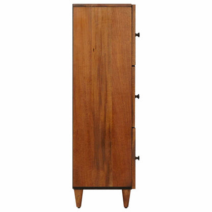 vidaXL Highboard with Storage Walnut 40 x 33 x 110 cm Solid Mango Wood