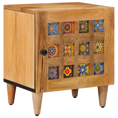 vidaXL Bedside Cabinet Natural 40 x 33.5 x 46 cm Solid Mango Wood