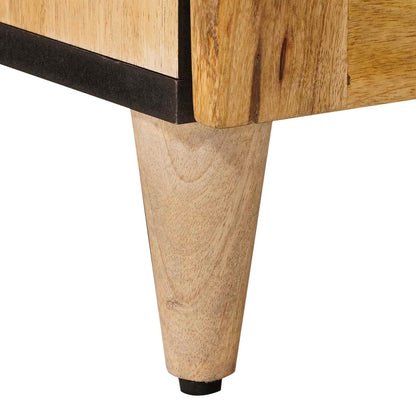 vidaXL Bedside Cabinet 2 pcs Natural 40 x 33 x 46 cm Solid Mango Wood