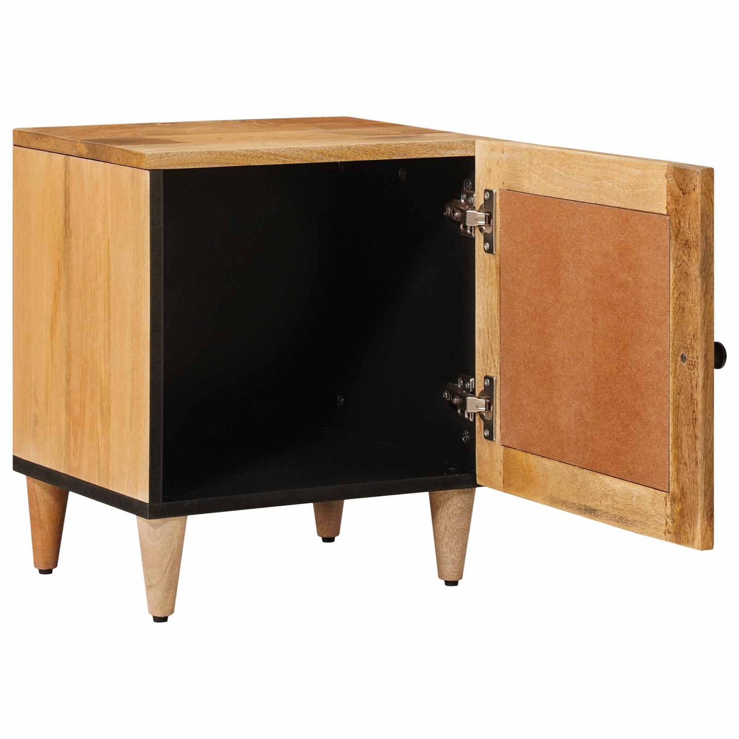 vidaXL Bedside Cabinet 2 pcs Natural 40 x 33 x 46 cm Solid Mango Wood