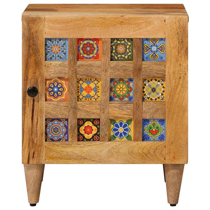 vidaXL Bedside Cabinet 2 pcs Natural 40 x 33 x 46 cm Solid Mango Wood