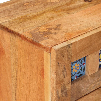 vidaXL Bedside Cabinet Natural 40 x 33.5 x 46 cm Solid Mango Wood
